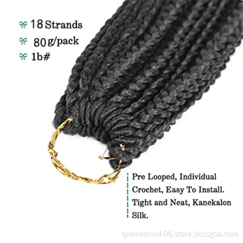 SMARTBRAID Wave Crochet Hair 24Inch Goddess Box Braids Crochet Braid Hair Extensions Ombre Synthetic Box Looped With Curly End